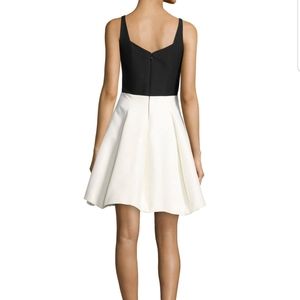 Halston heritage black and white cocktail dress